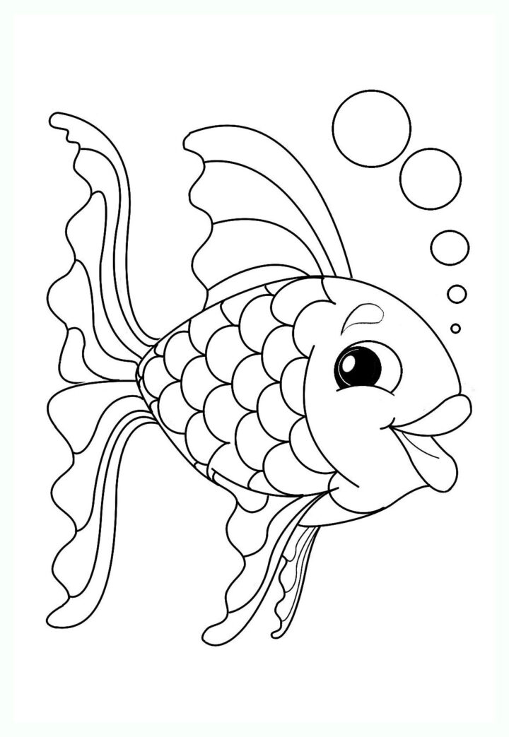 Image De Poissons À Télécharger Et Colorier - Coloriages De Poissons dedans Coloriage Pour Bebe À Imprimer