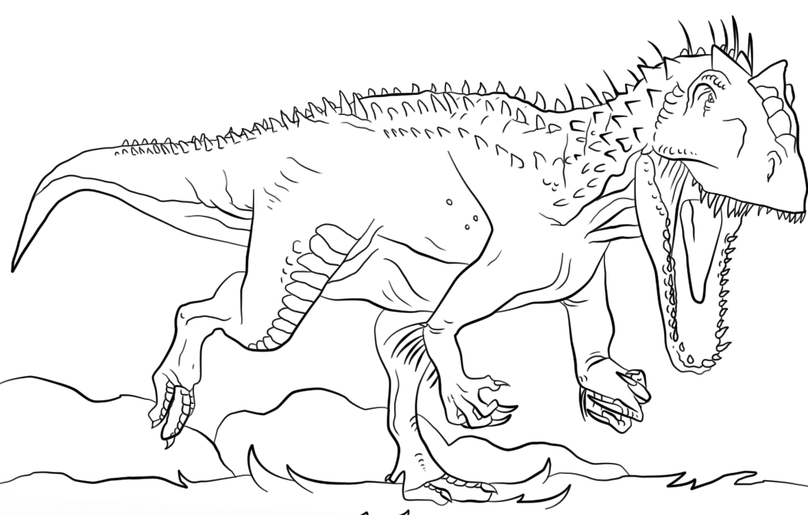 Indominus Rex Drawing At Getdrawings | Free Download intérieur Coloriage Indoraptor