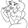 Jasmine Et Oiseau - Coloriage Aladdin (Et Jasmine) Pour Enfants destiné Coloriage Jasmine Aladdin