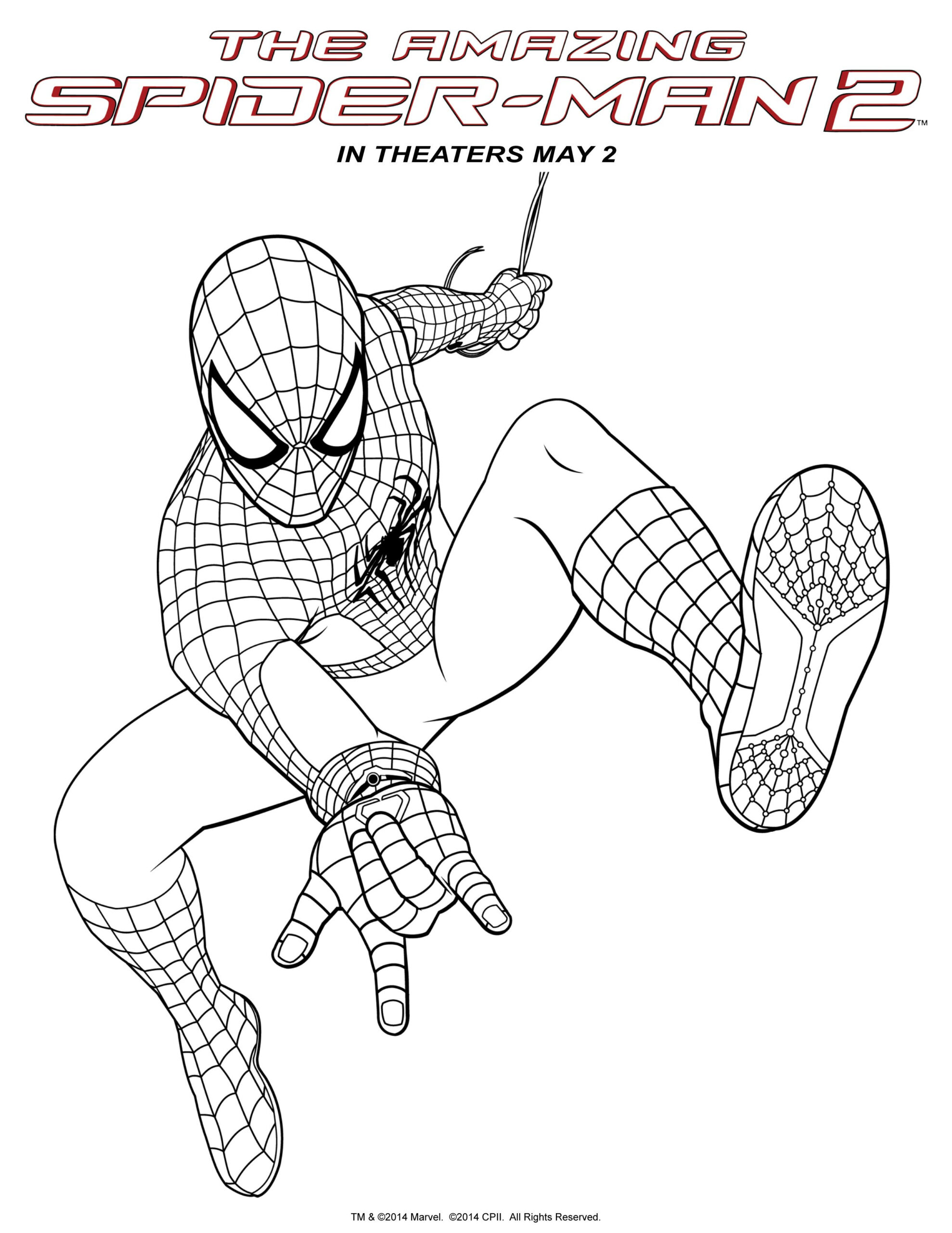 Kleurplaat Spiderman tout Coloriage À Imprimer Spiderman