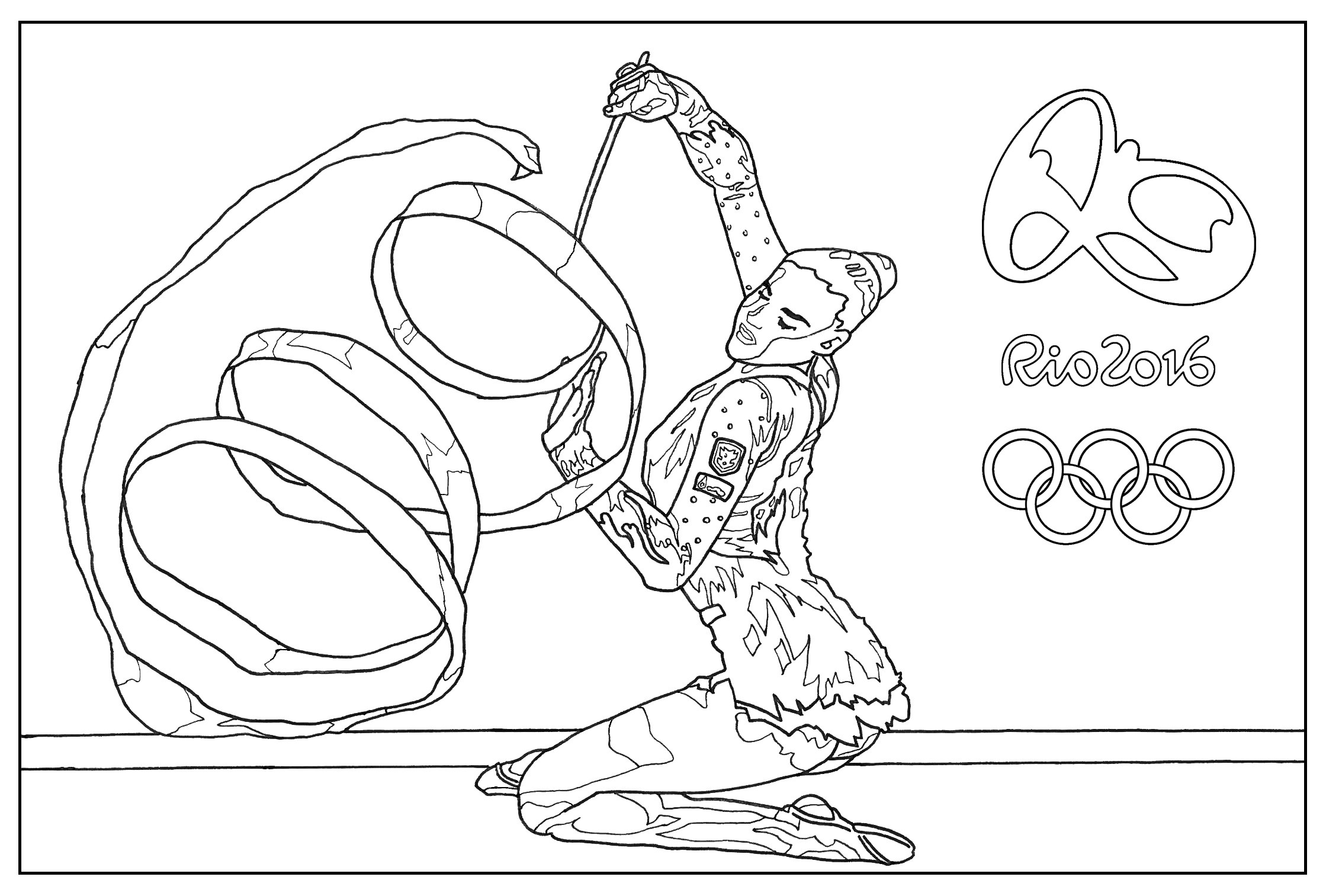 Km C454E-20160309114557 - Coloriage Sur Les Jeux Olympiques Pour Enfants encequiconcerne Dessin De Gymnastique À Imprimer