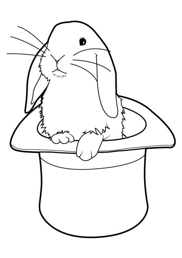 Lapin 2 - Coloriages Animaux - Lapins tout Coloriage Lapin Mignon