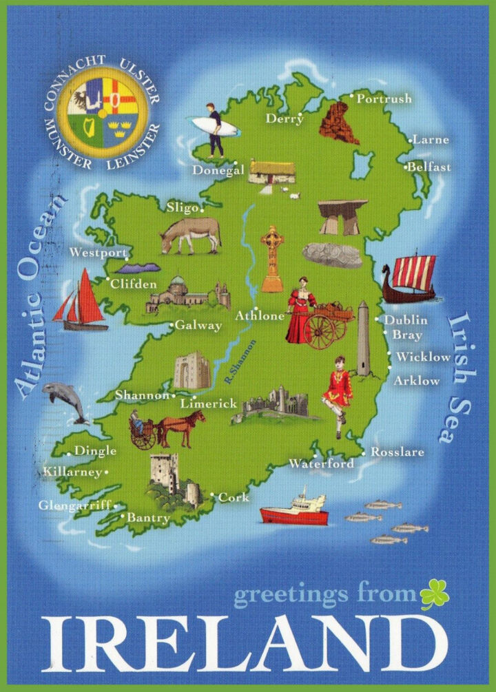 Large Detailed Tourist Illustrated Map Of Ireland | Ireland | Europe avec Carte De L'Irlande À Imprimer