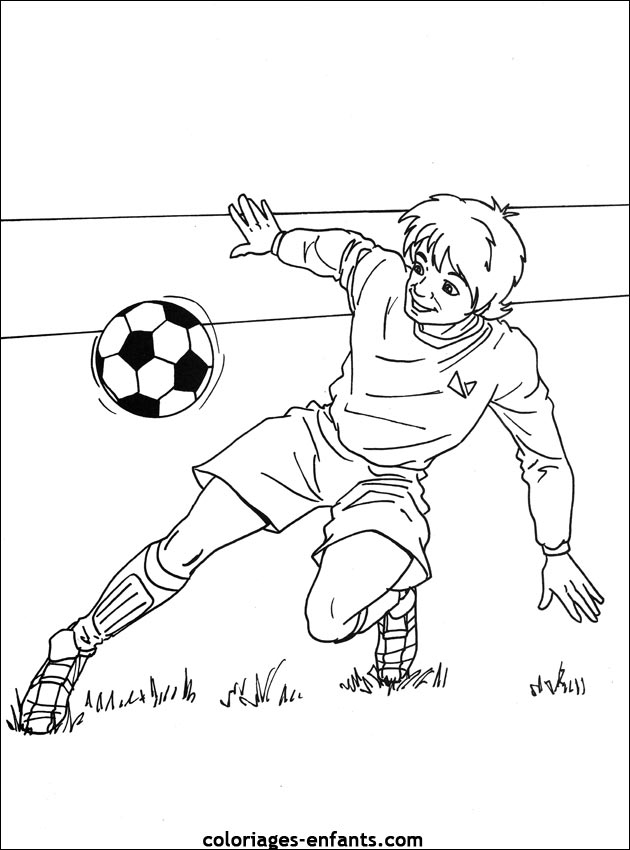 Les Coloriages De Football À Imprimer encequiconcerne Footballeur À Imprimer