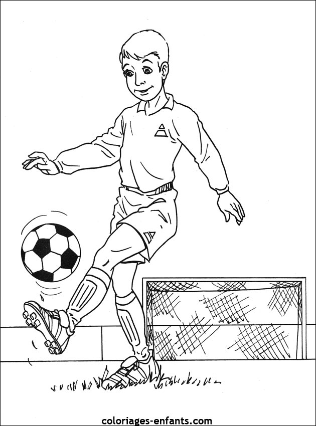 Les Coloriages D'Football À Imprimer Sur Coloriages-Enfants encequiconcerne Coloriage À Imprimer Football