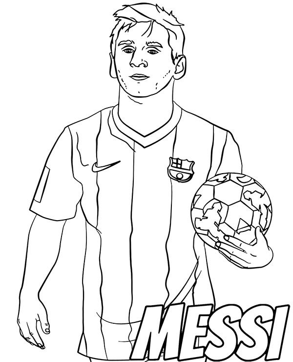 Lionel Messi Free Coloring Page | Football Coloring Pages, Sports avec Coloriage Messi À Imprimer