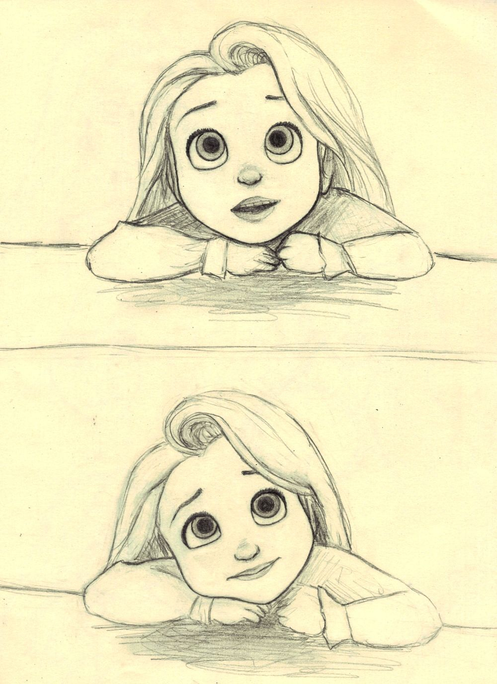 Little Rapunzel (C) Glen Keane &amp; Disney … | A R T S Y | Drawings encequiconcerne Dessins Raiponce
