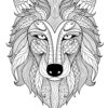 Mandala De Loup A Imprimer Gratuitement / Mandala Wolf Drawing At destiné Coloriage Loup Mandala