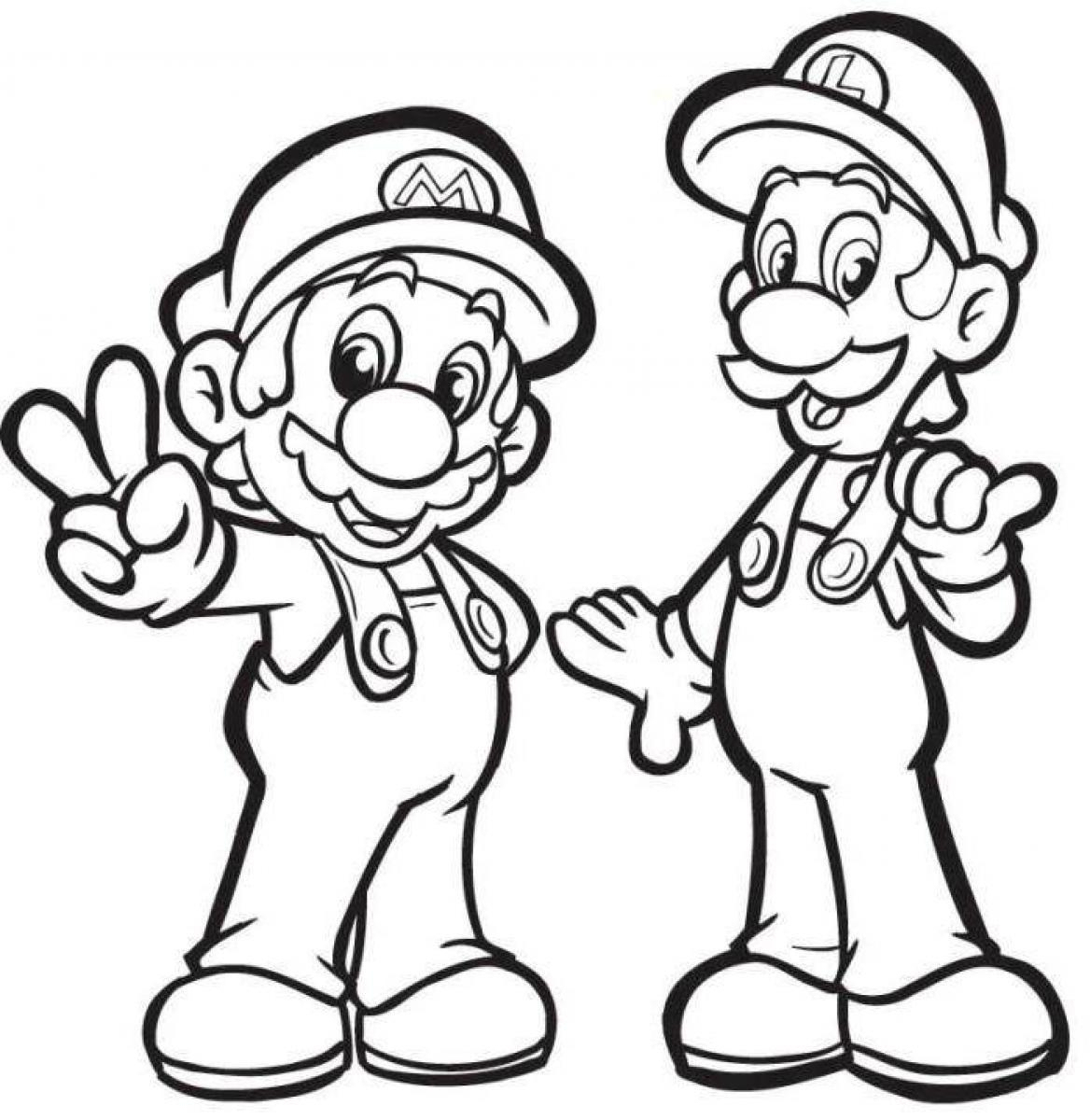 Mario And Luigi Drawing At Getdrawings | Free Download tout Coloriage Mario Et Luigi