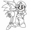 Mario Vs Sonic Coloring Pages concernant Coloriage Sonic Et Mario