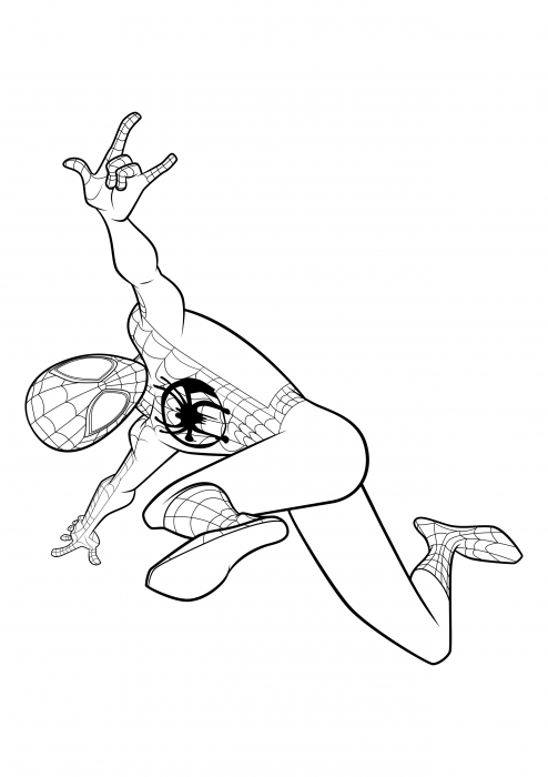 Miles Morales - Spider-Man Coloring Pages, Spider-Man: Into The Spider intérieur Coloriage Miles Morales