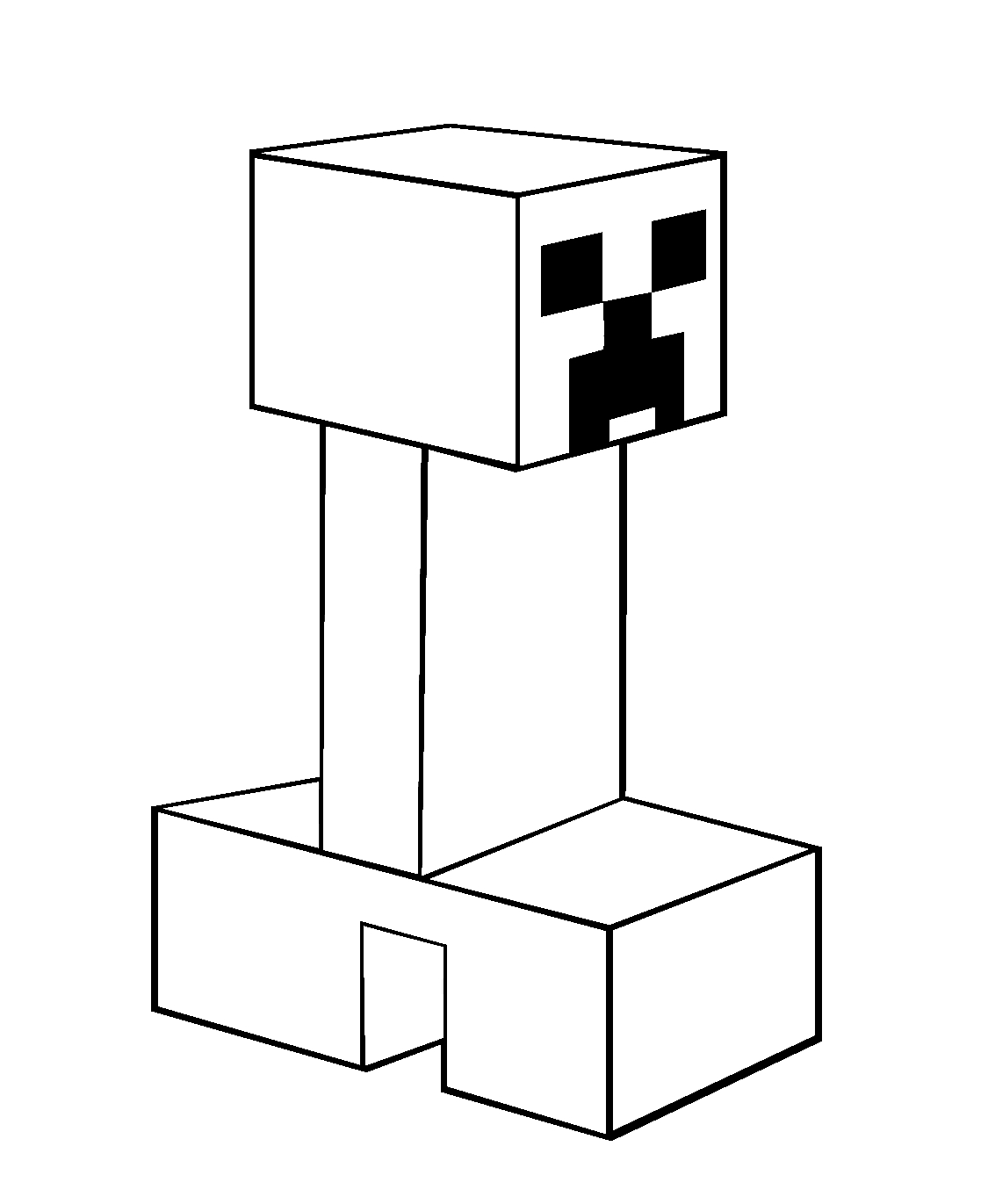 Minecraft-Creeper-Coloring-Pages - Coloringkids à Dessin Creeper