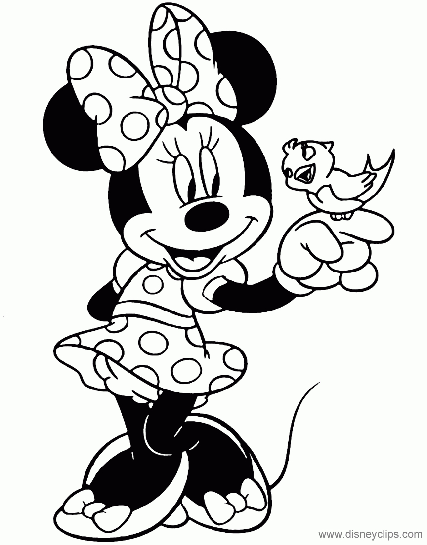Minnie Mouse Coloring Pages | Disney Coloring Book destiné Coloriage Minie