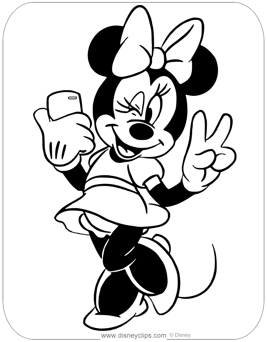Minnie Mouse Coloring Pages | Disneyclips destiné Coloriage De Minnie