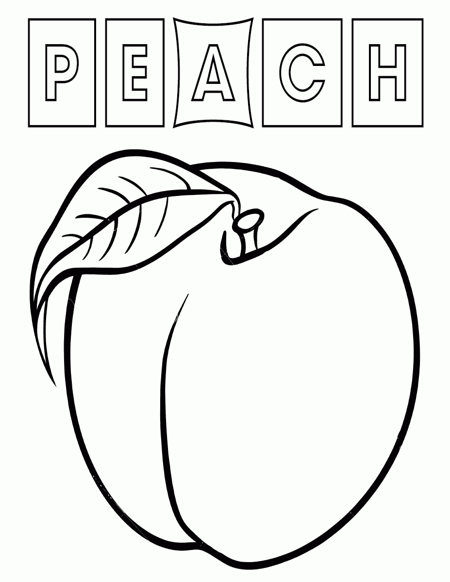 Peach Coloring Pages | Coloring Pages To Download And Print à Peach Coloriage