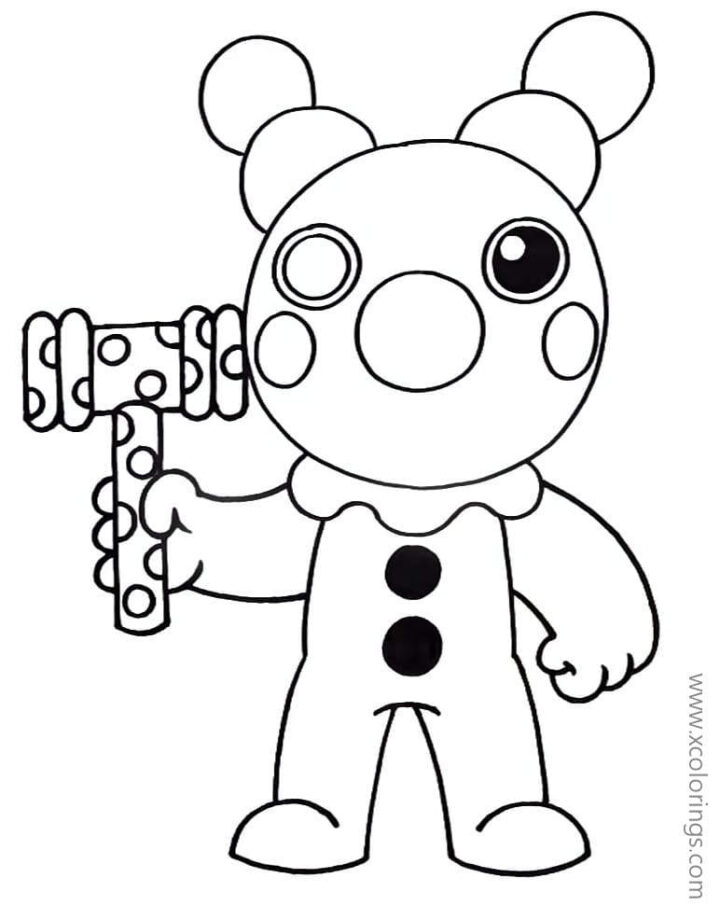 Piggy Roblox Coloring Pages Clown - Xcolorings tout Roblox Coloriage