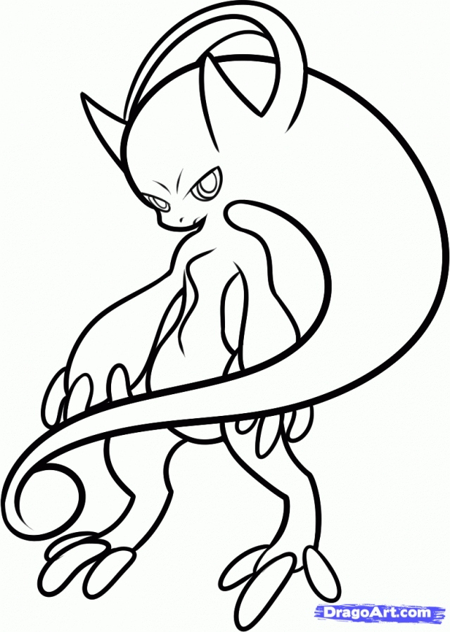Pokemon Mewtwo Coloring Pages At Getcolorings | Free Printable à Dessin Pokémon Mewtwo