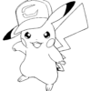 Pokemon Pikachu Wearing A Hat Coloring Pages - Free Printable Coloring à Pikachu Colorier