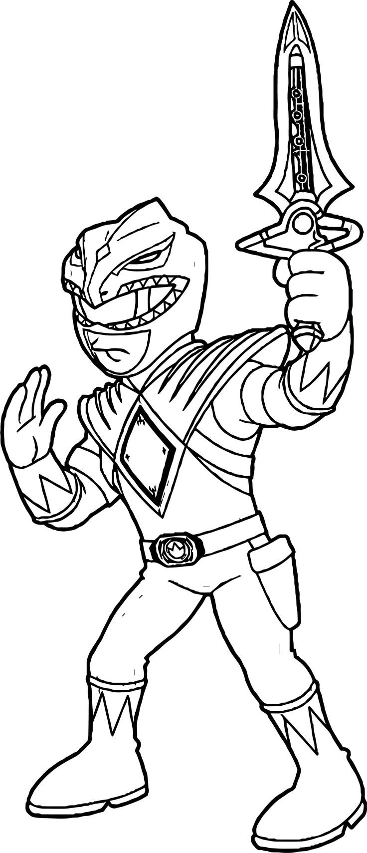 Power Rangers Green Ranger Coloring Page - Wecoloringpage | Power destiné Dessin Power Ranger