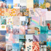 Prêt À Imprimer Happy &amp; Bright Pastel Aesthetic Wall Collage - Etsy Canada avec Coloriage À Imprimer Aesthetic