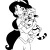 Princess Jasmine And Little Rajah Coloring Page - Netart dedans Dessin Jasmine