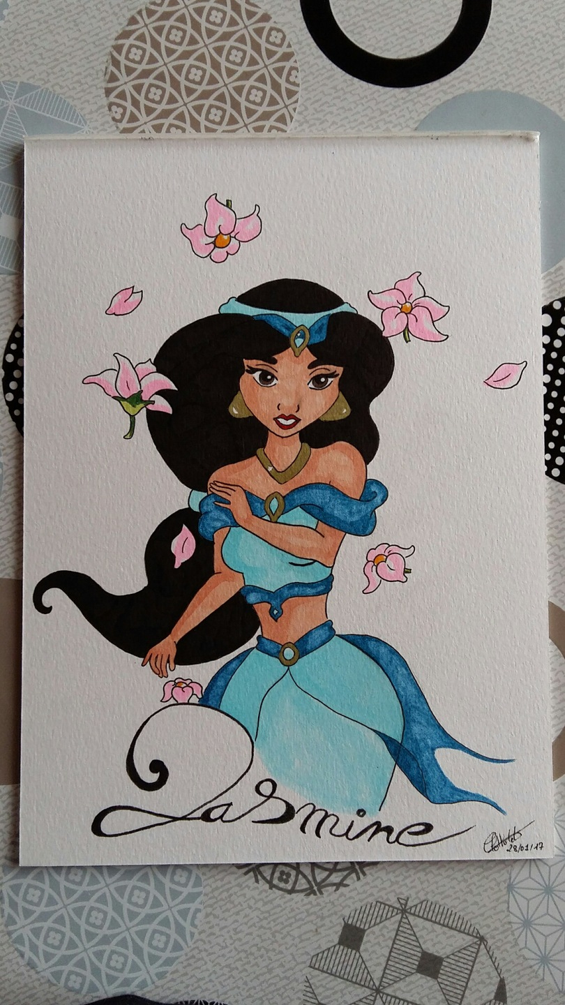 Princesse Jasmine De Disney En Dessin Original : Illustrations-Dessins avec Dessin Jasmine