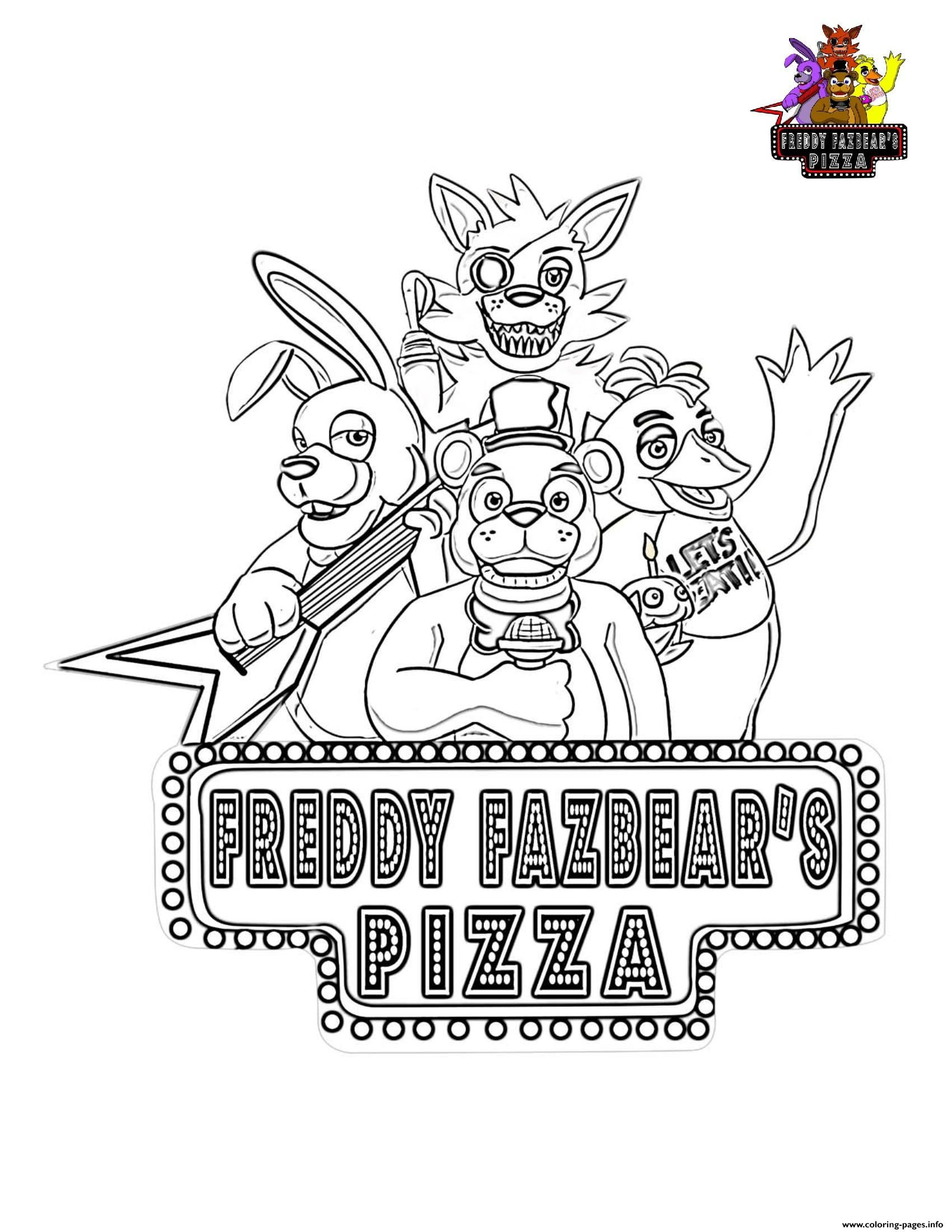 Print Five Nights At Freddys Fnaf Coloring Pages | Fnaf Coloring Pages avec Dessin Five Night At Freddy&amp;amp;#039;S