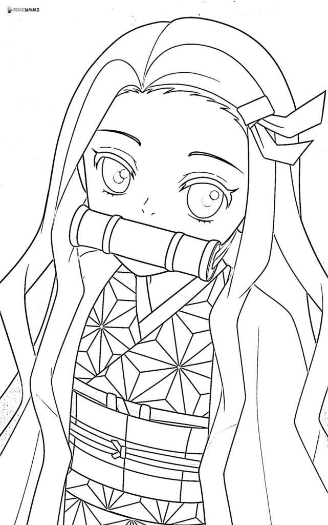 Printable Coloring Nezuko Coloring Pages - Get Your Hands On Amazing pour Coloriage Nezuko Kawaii