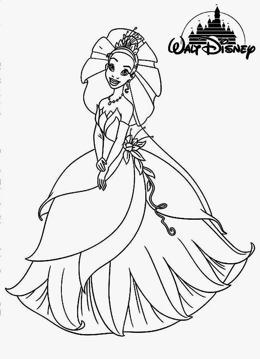Printable Disney Princess Tiana Coloring Pages destiné Coloriage Tiana