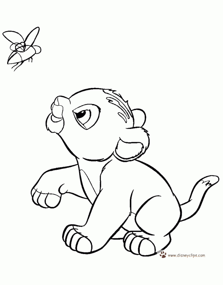 Printable The Lion King Coloring Pages | Disneyclips à Dessin Simba Bebe