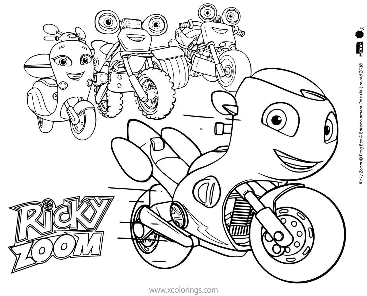 Ricky Zoom Coloring Pages Motorcycle And Friends - Xcolorings avec Coloriage Ricky Zoom