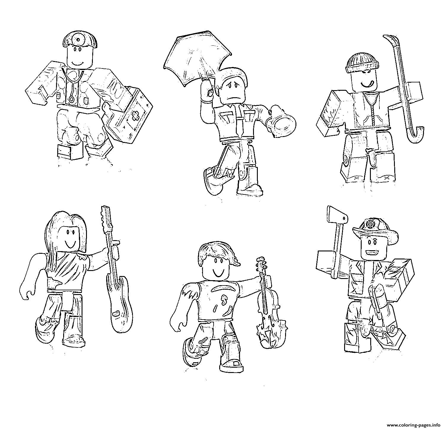 Roblox Characters Coloring Page Printable avec Dessin À Imprimer Roblox