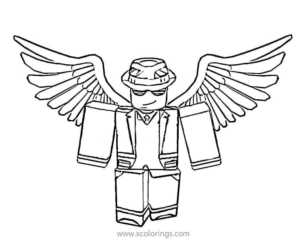 Roblox Coloring Page Character With Wings - Xcolorings intérieur Dessin De Roblox