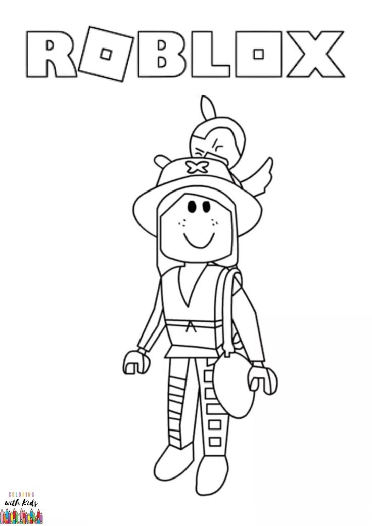 Roblox Girl Character Coloring Page Coloringwithkids Com In 2020 pour Roblox Dessin