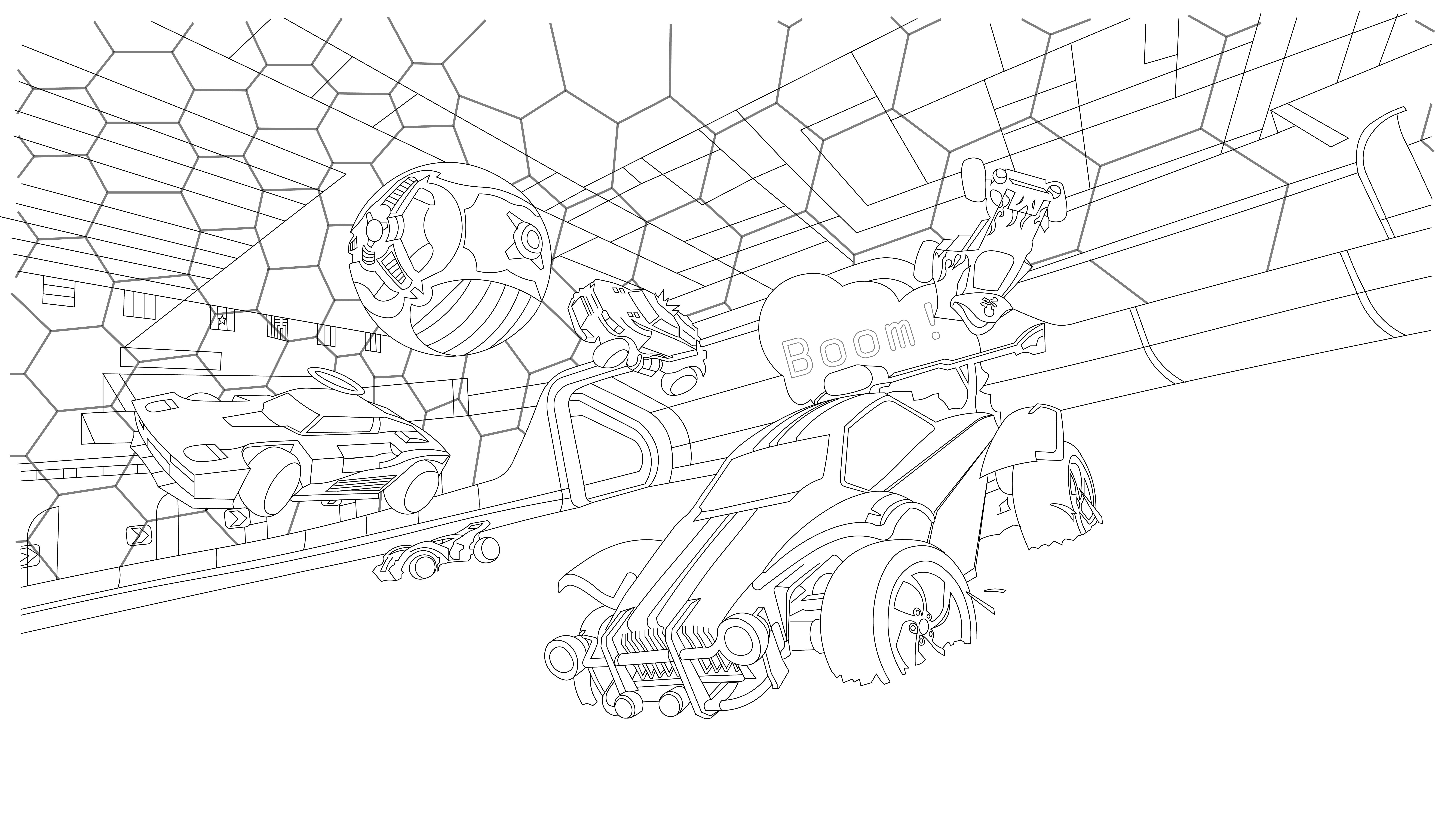 Rocket League Coloring Pages Sketch Coloring Page avec Dessin Rocket League