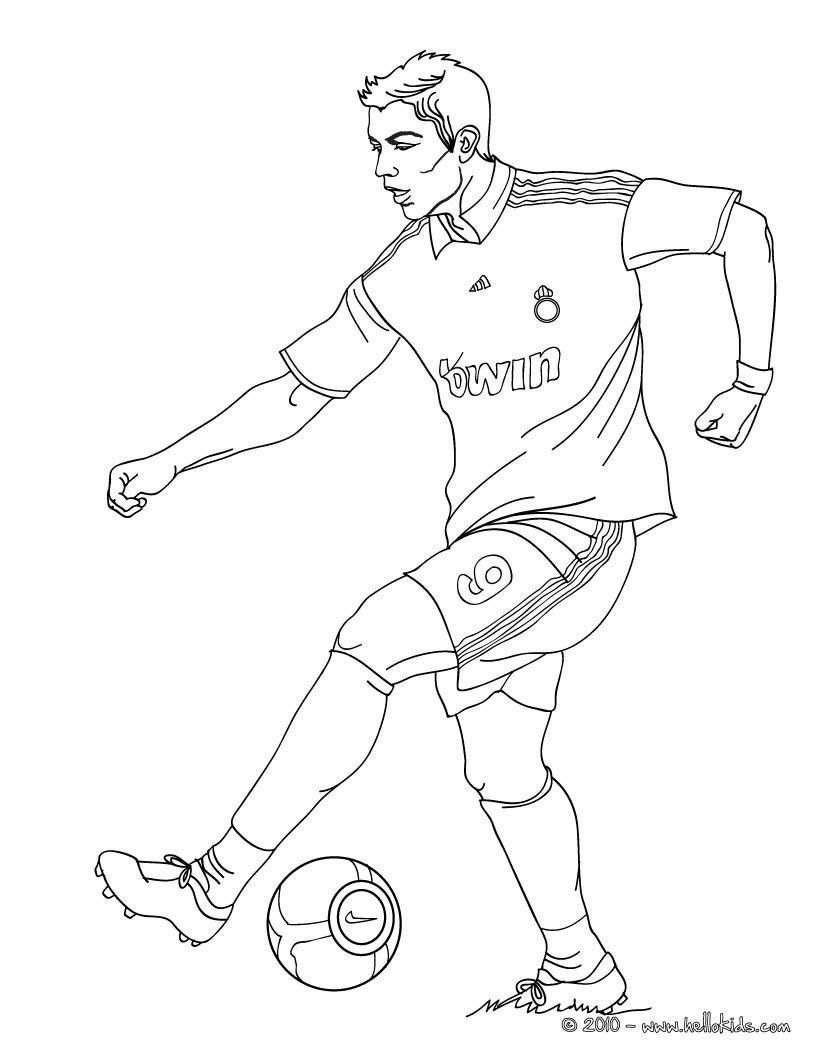 Soccer Coloring Pages Ronaldo Free | Desenho De Jogador De Futebol à Coloriage Cr7