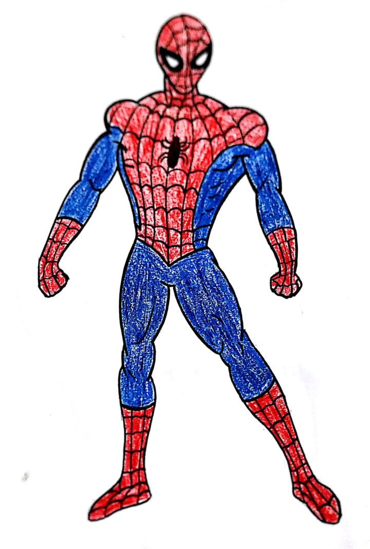 Spiderman Is Back Again To Climb On The Wall. #Spiderman #Superhero destiné Dessin De Spiderman Facile