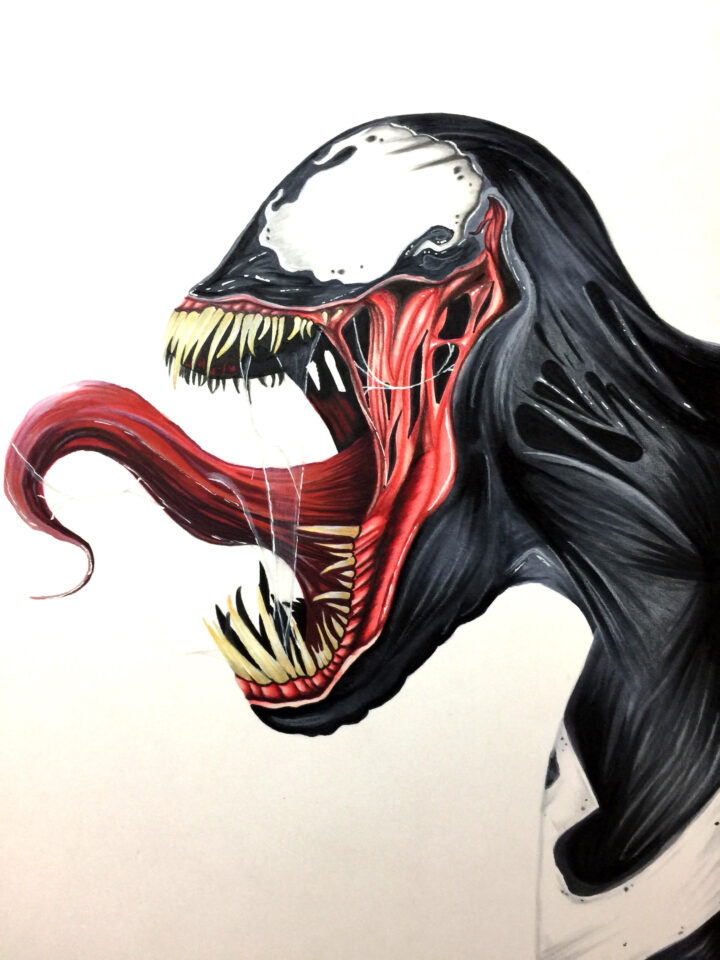 Spiderman Venom Drawing At Paintingvalley | Explore Collection Of concernant Dessin De Venom