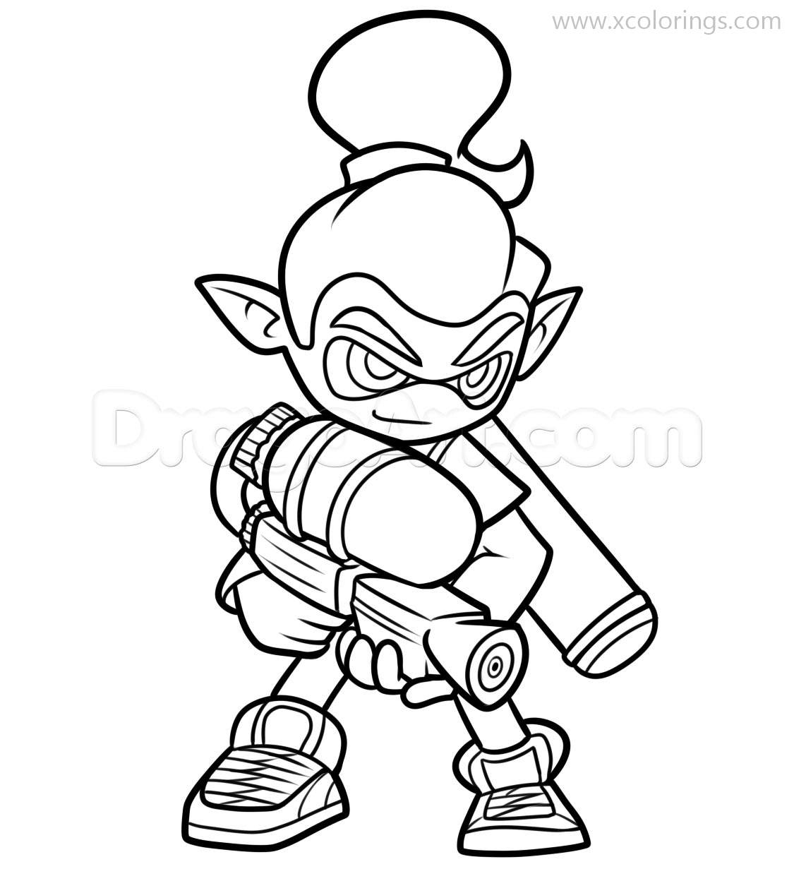Splatoon Coloring Pages Inkling Boy - Xcolorings serapportantà Coloriage Splatoon 3