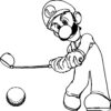 Super Mario Luigi Golf Coloring Page Printable serapportantà Coloriage Mario Luigi