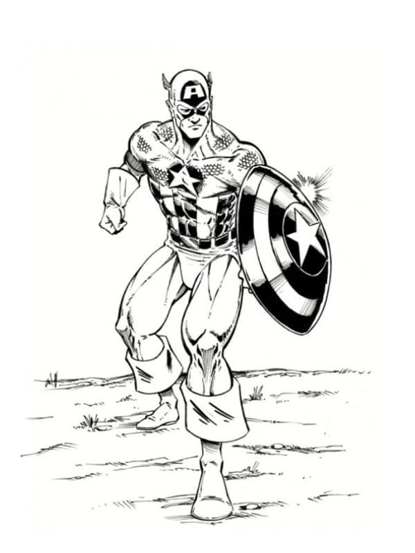The Avengers 2012 : Extrait + Coloriages Avengers encequiconcerne Coloriage Capitaine Marvel