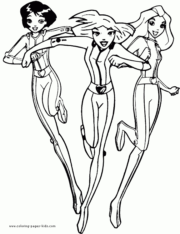 Totally Spies Color Page - Free Printable Coloring Book Pages pour Coloriages Totally Spies