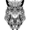 Zentangle Wolf Krissy - Zentangle Adult Coloring Pages dedans Coloriage Loup Mandala