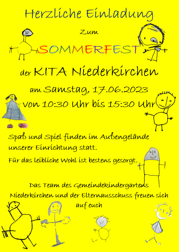  Sommerfest im Kindergarten - Niederkirchen Motiv 