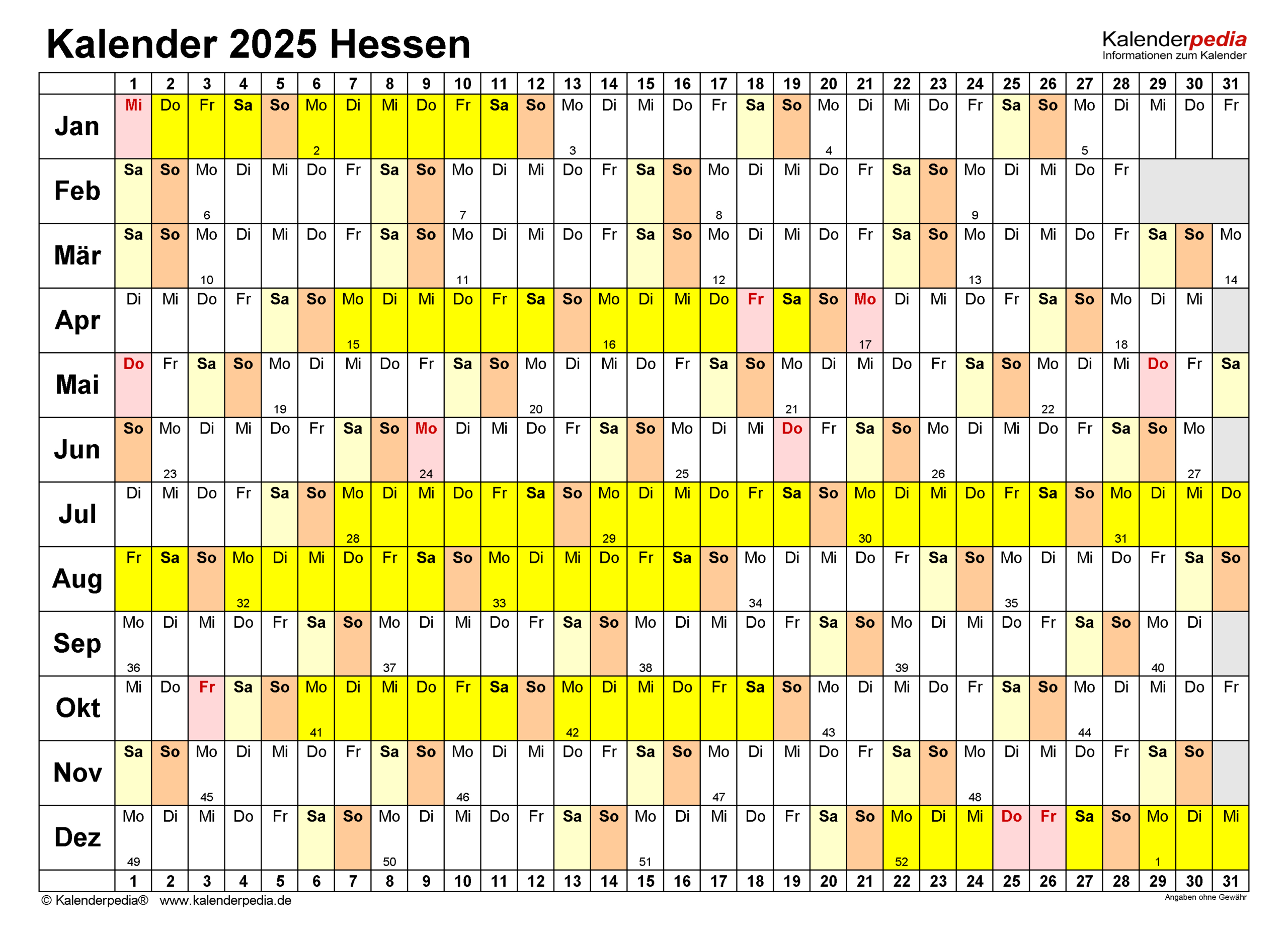  Kalender 2025 Hessen Zum Ausdrucken Kostenlos - Kalender 2025 Illustration 
