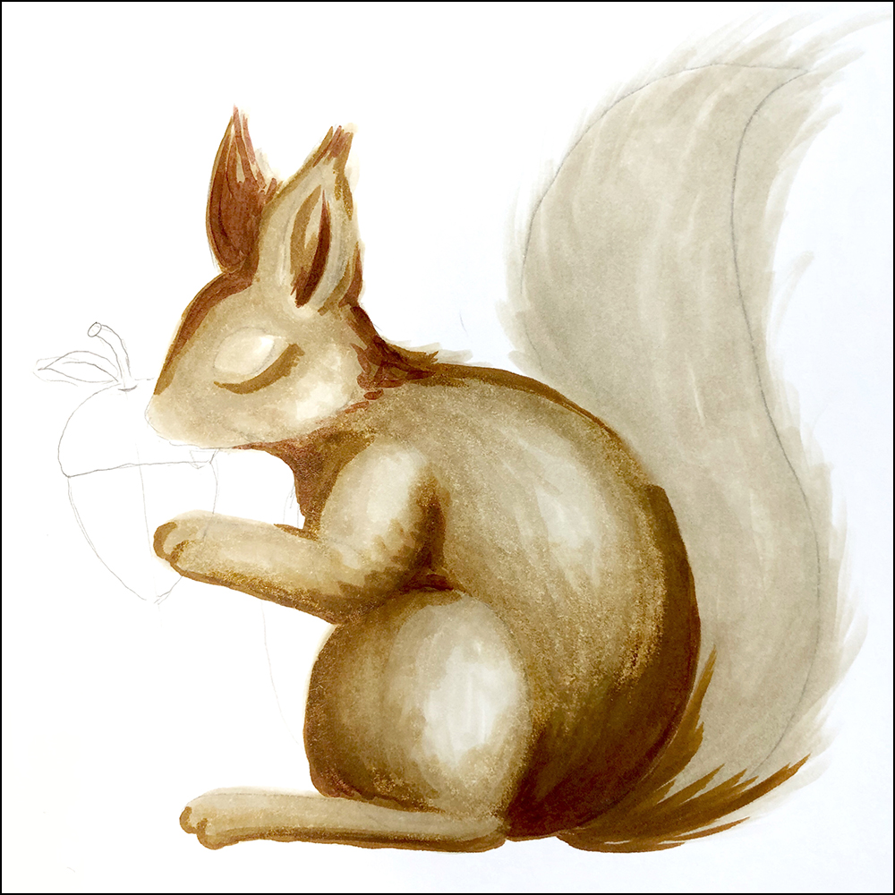  Foto zu Eichhörnchen zeichnen lernen mit ABT PRO │Tombow 