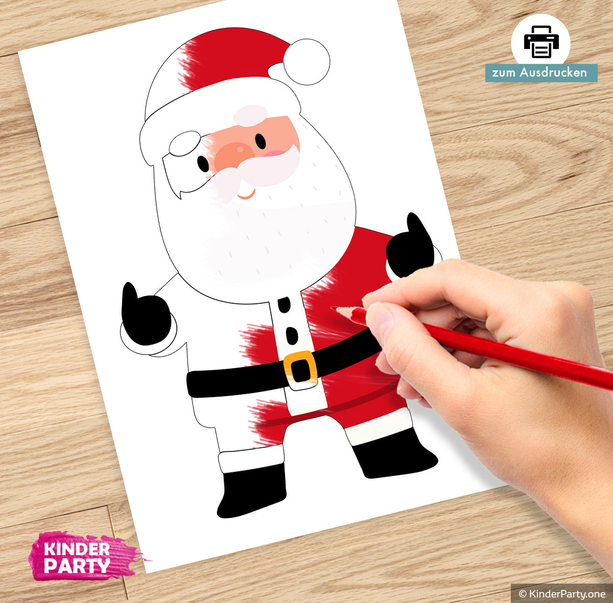  Weihnachtsmann Vorlage zum Ausdrucken: 6 PDF-Schablonen 