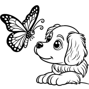  Ausmalbild von Hund zum Ausdrucken (Kostenloses PDF) - Lilocolors Illustration 