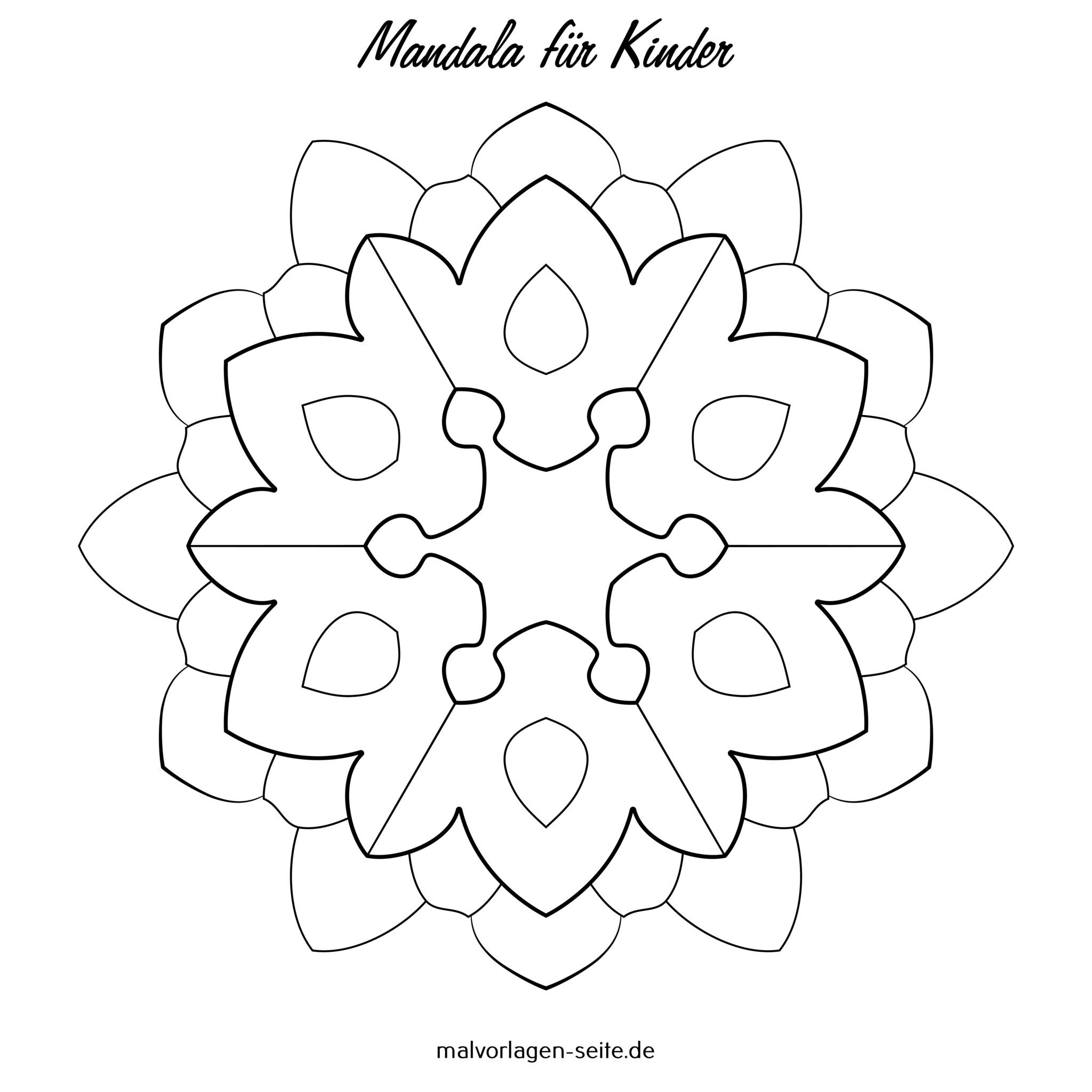  Foto zu Kinder Mandalas - Kindgerechte Mandala ausmalen für Kinder 
