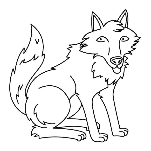 Wolf Zum Ausmalen Bilder - Kostenloser Download auf Freepik Illustration 